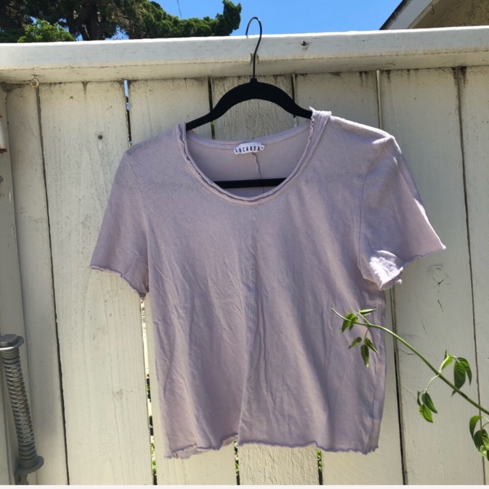 LACAUSA Shirt with Lettuce Edges